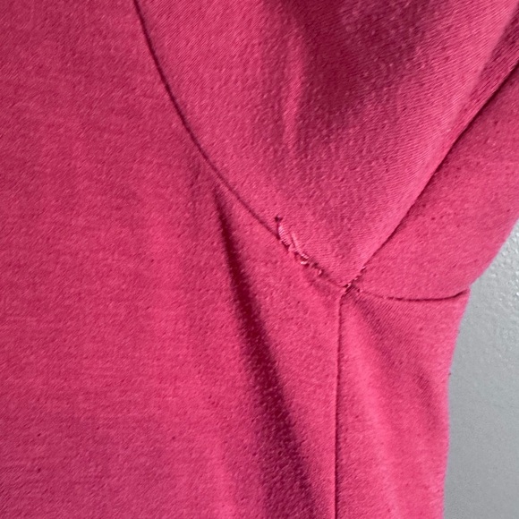 Woman Within 2X Pink Lace-Up Shift Dress Pockets 3/4 Sleeve Plus Size 26W/28W - Picture 8 of 13